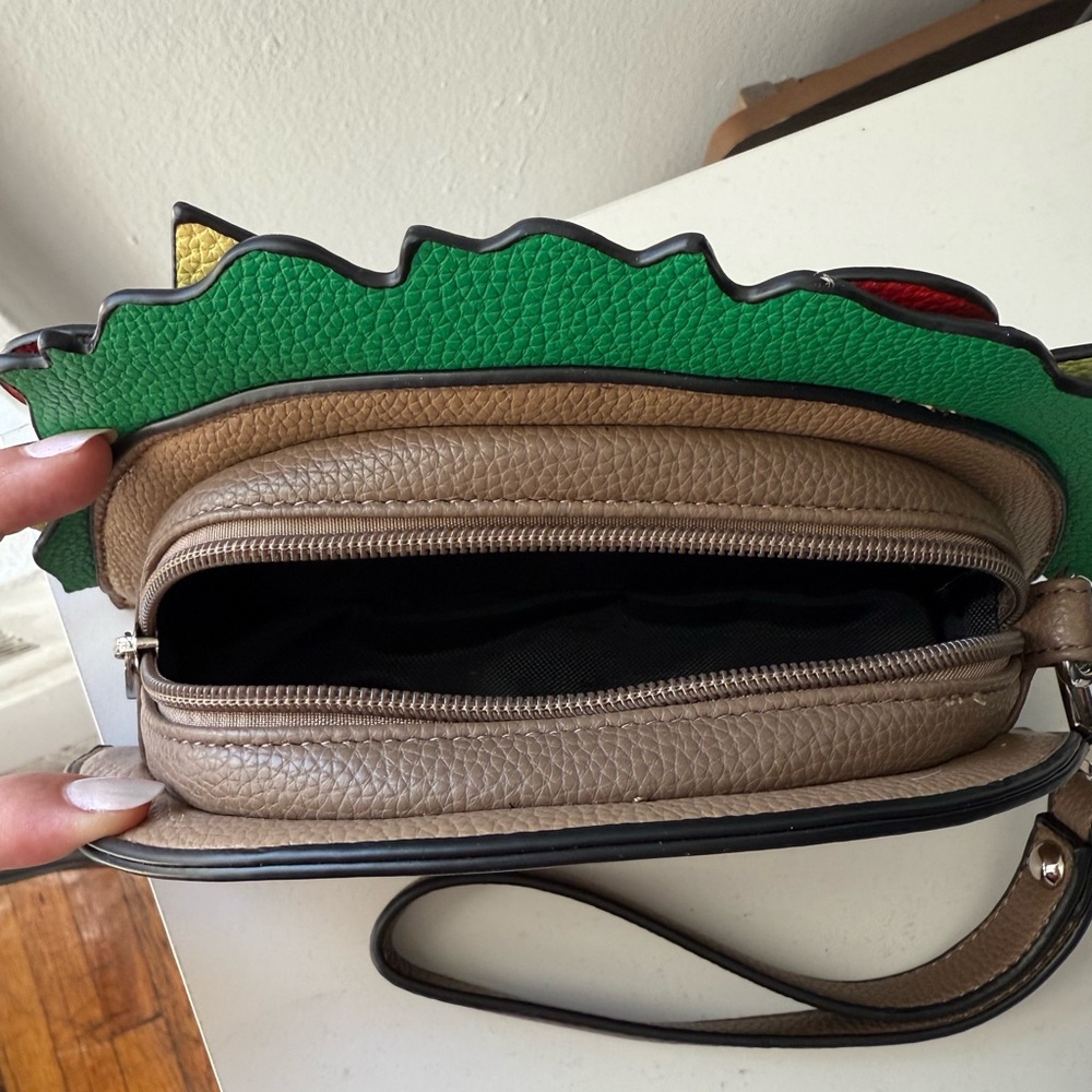 Taco Wristlet Purse Clutch Handbag - Picture 3 of 6